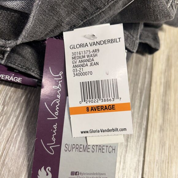 Gloria Vanderbilt Amanda Supreme Stretch Women's Jeans Classic Rise Size 8 Avg - Picture 5 of 13